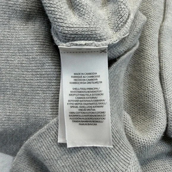 Polo Ralph Lauren Pima Cotton Sweater Men L Gray Crewneck Knit Pony Logo - Picture 7 of 8